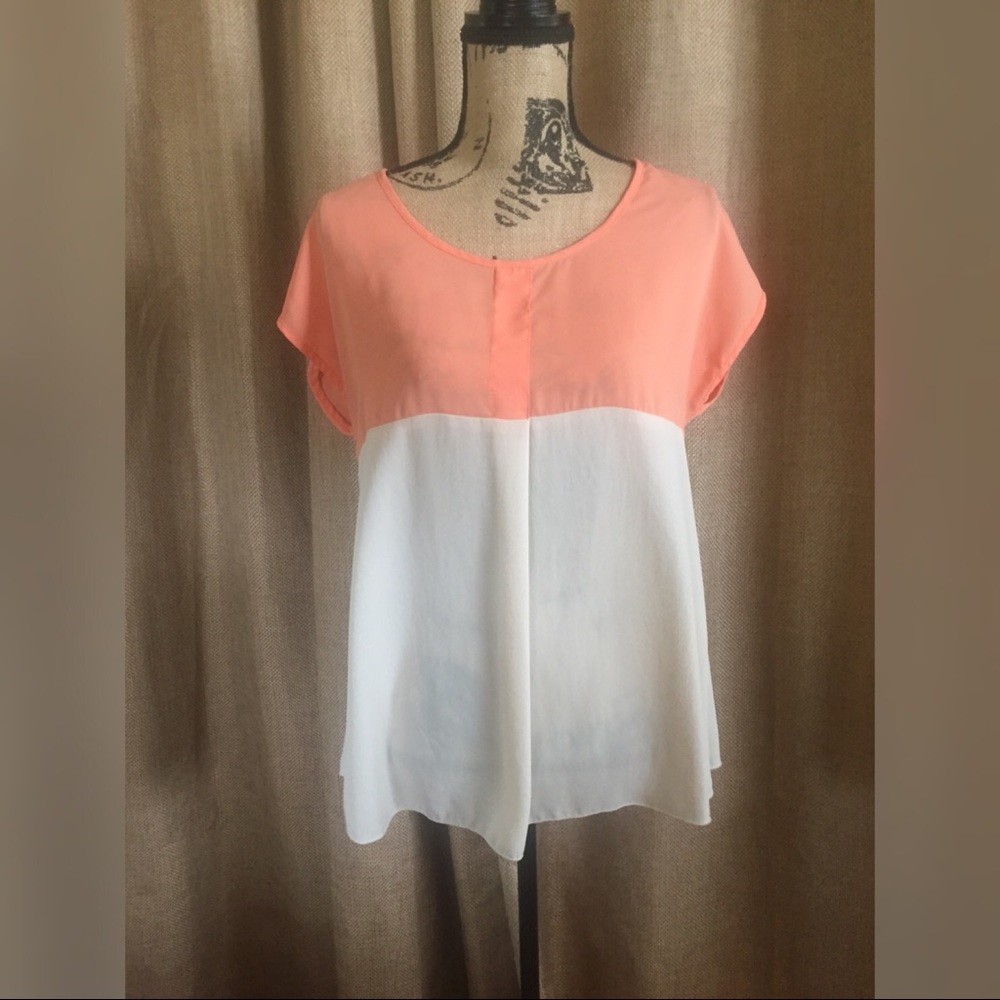 Peach and Cream Blouse